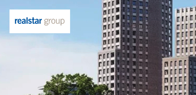 A view of high-rise residential buildings.